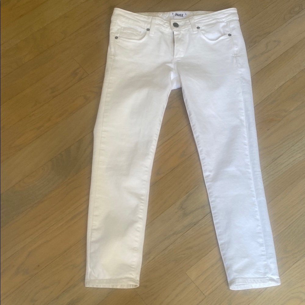 PAIGE White crop  Jeans Ankle-Length